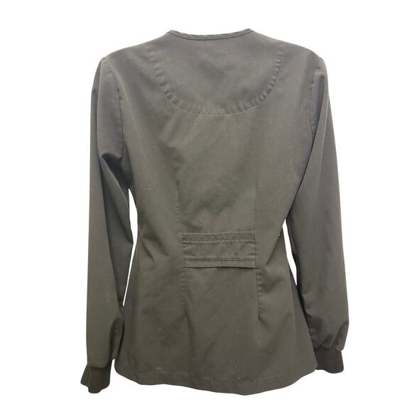 Grey's Anatomy Black Scrub Top Jacket Professional Wear Snap Up Women’s Size XS - Picture 3 of 4